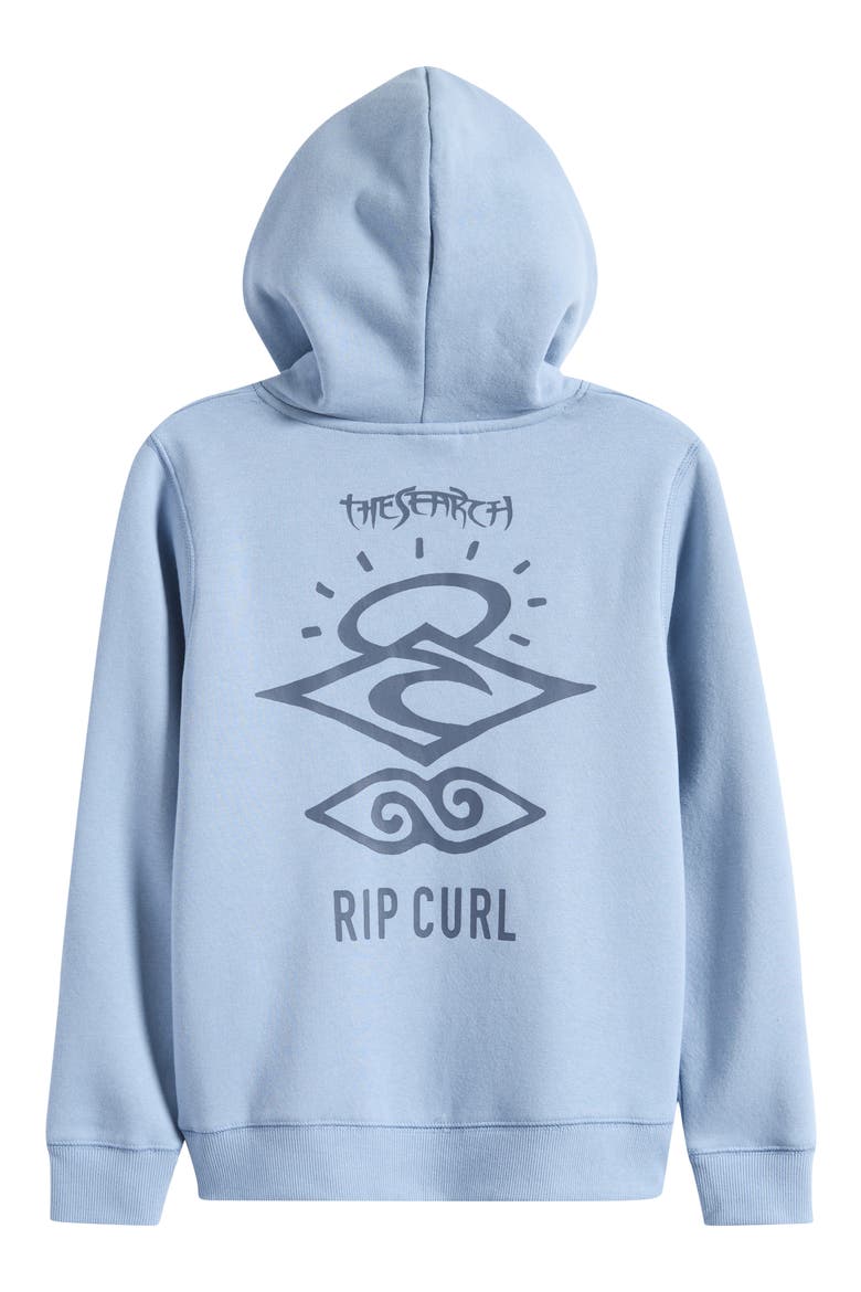 Kids' Search Icon Graphic Hoodie, Alternate, color, FADED DENIM