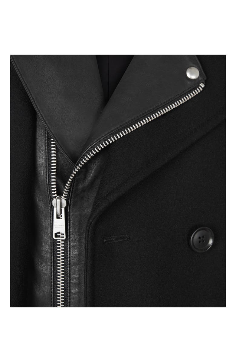 AllSaints Altair Wool Blend Peacoat, Alternate, color,