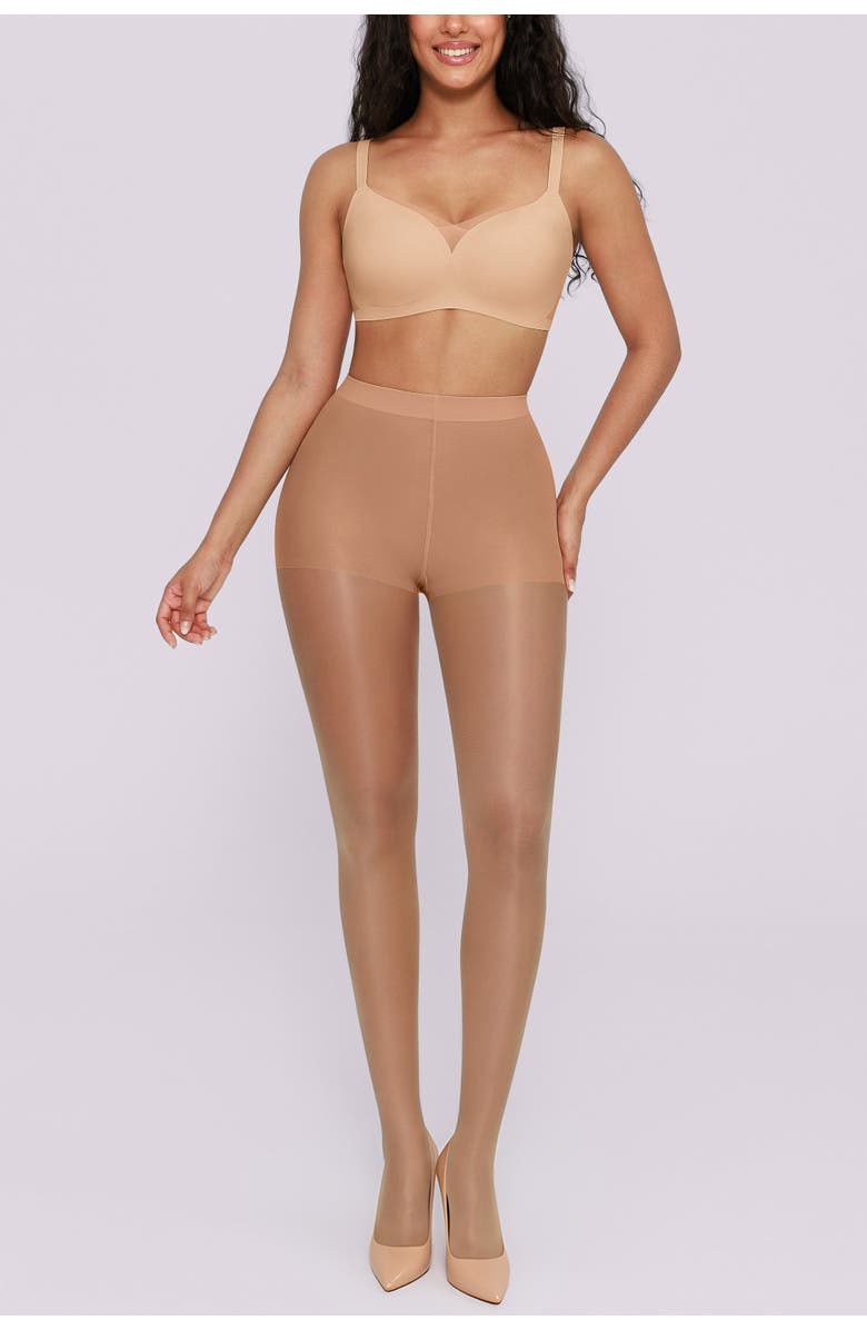 Shapellx Bare Essentials Skin Flow Sheer Shaping 5-Pack Tights, Main, color, Beige