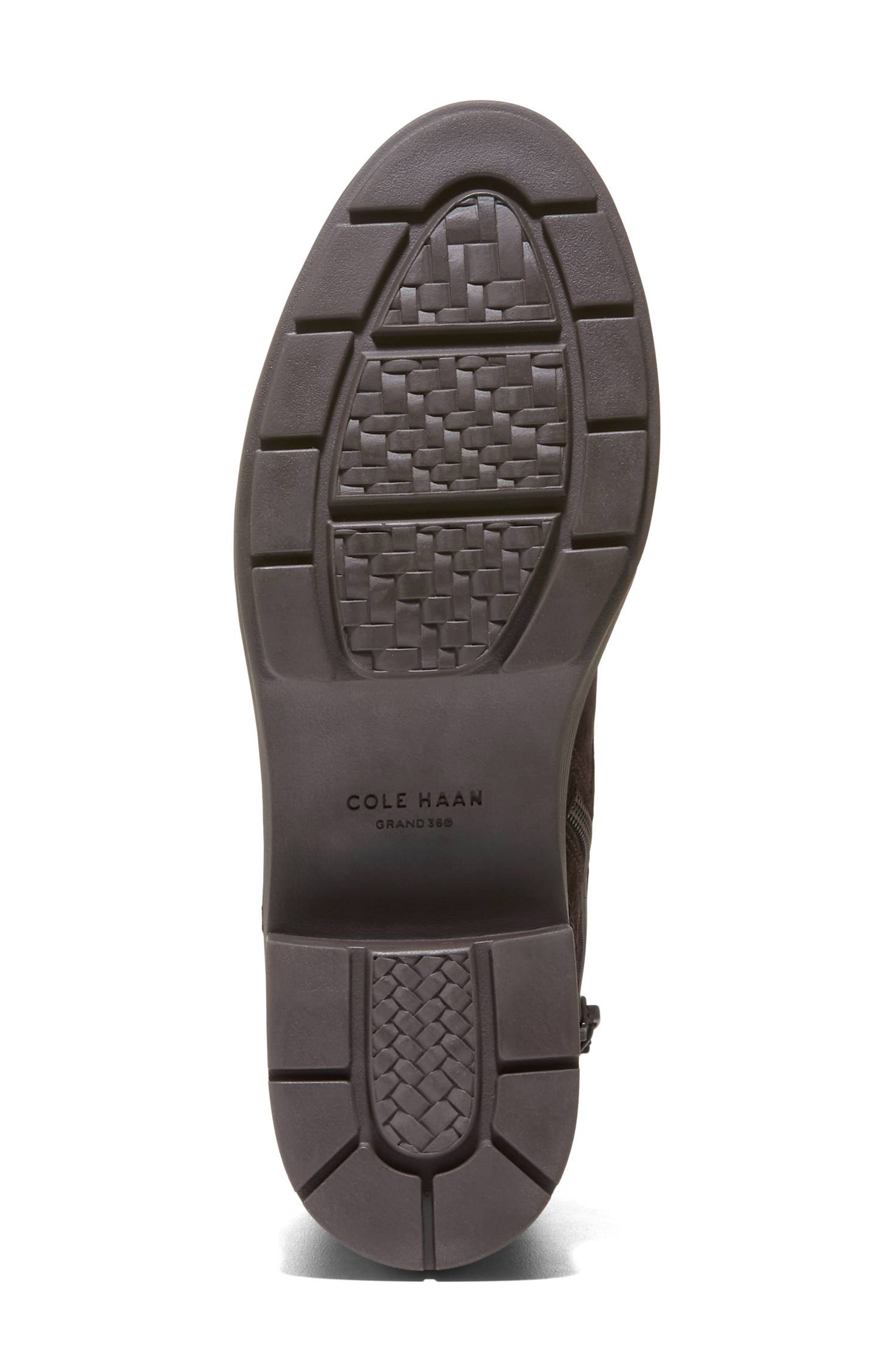 Cherise Lug Sole Boot, Alternate, color, DARK CHOCOLATE SUEDE