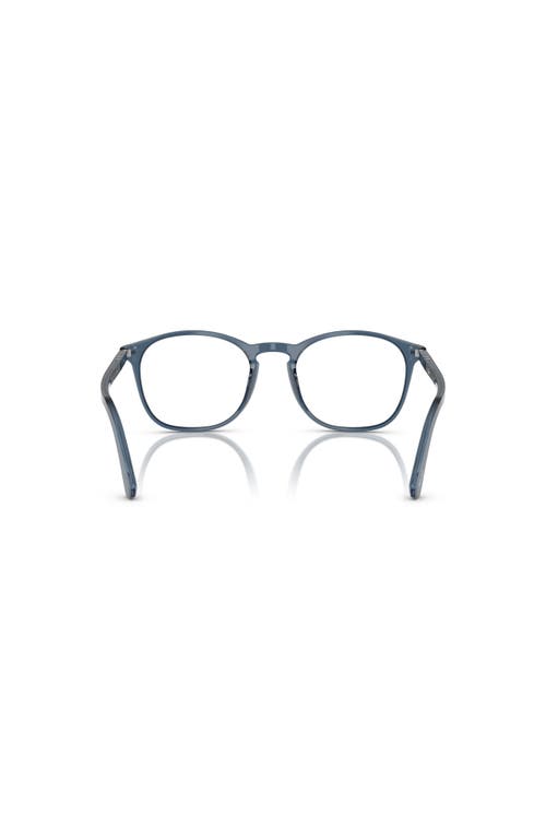 Persol 52mm Square Optical Glasses In Blue