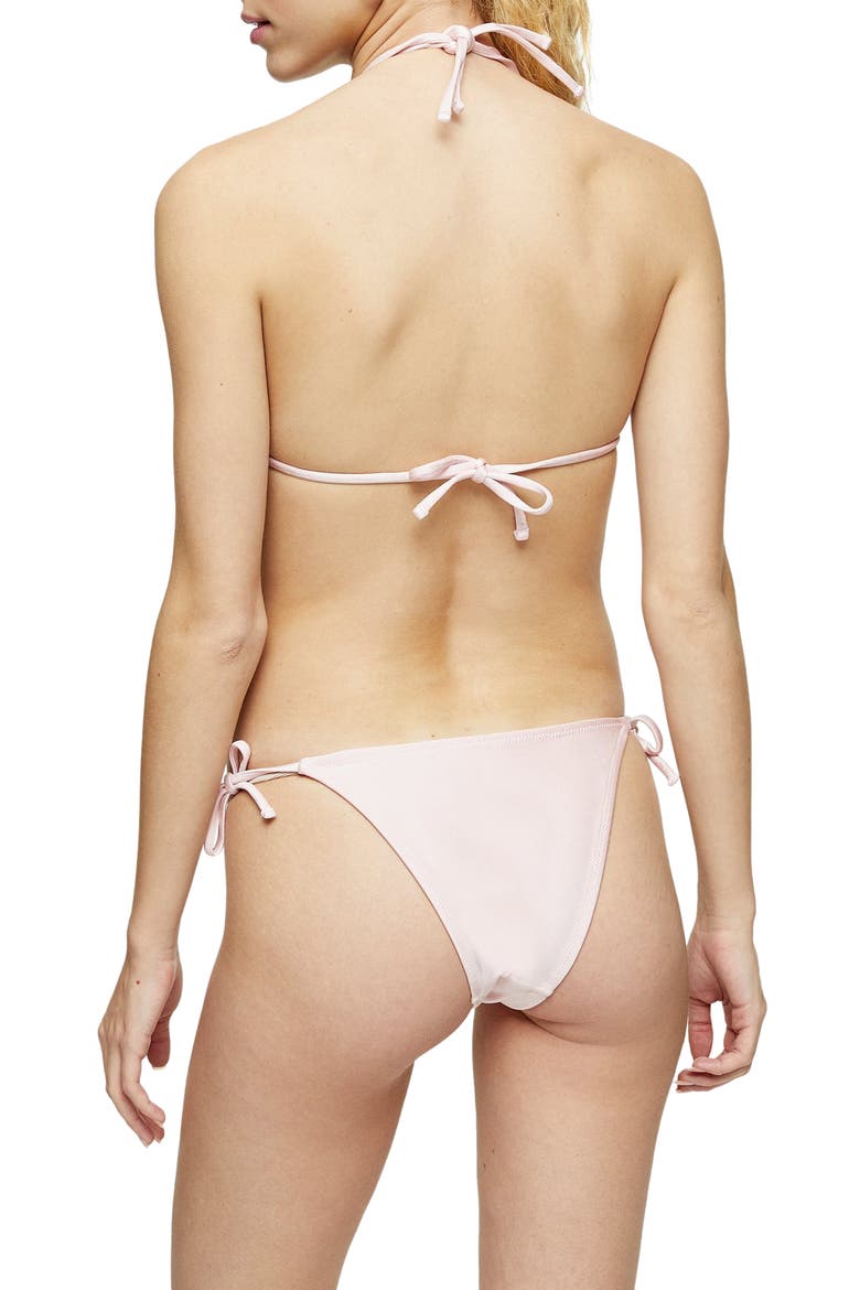 Ruched Ring Bikini Bottoms, Alternate, color, PINK