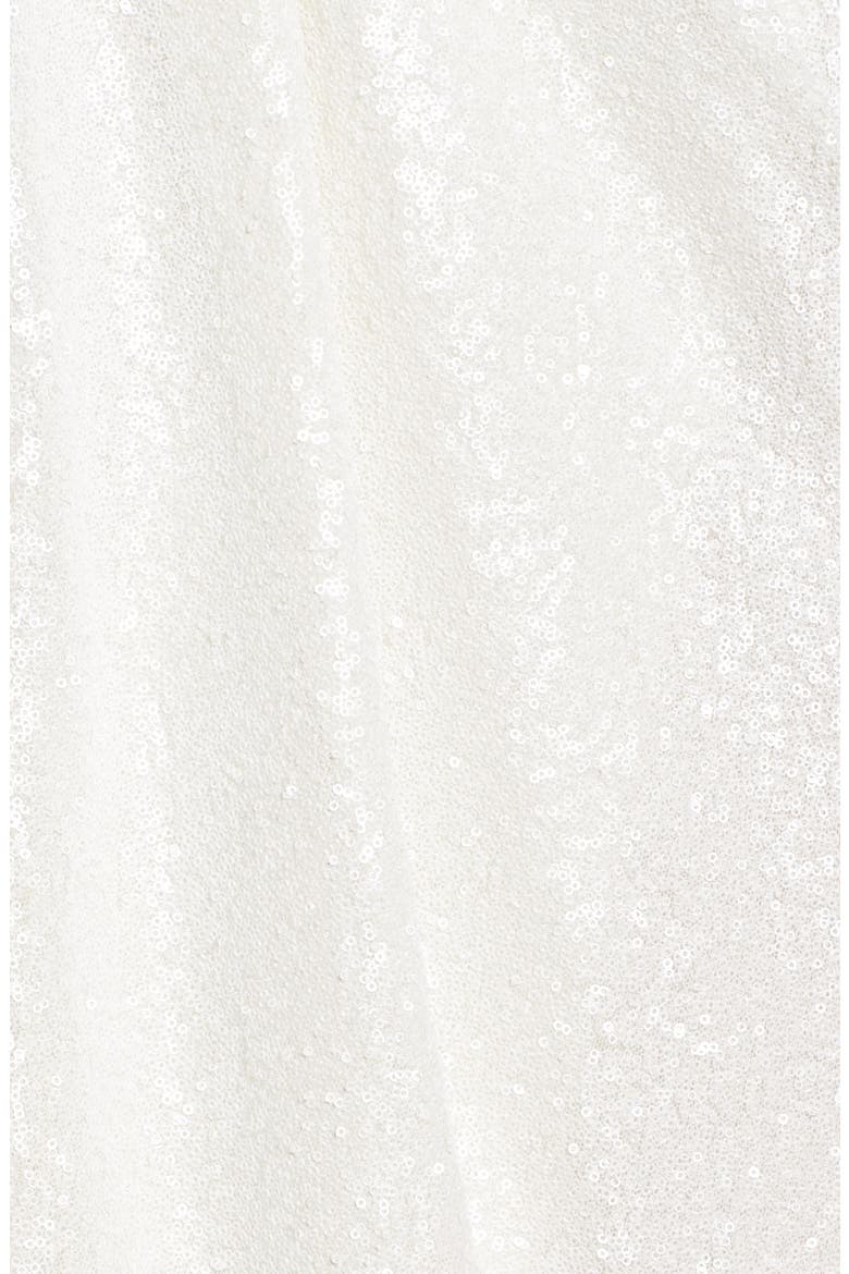 Wanna Party Micro Sequin Faux Wrap Skirt, Alternate, color, IVORY