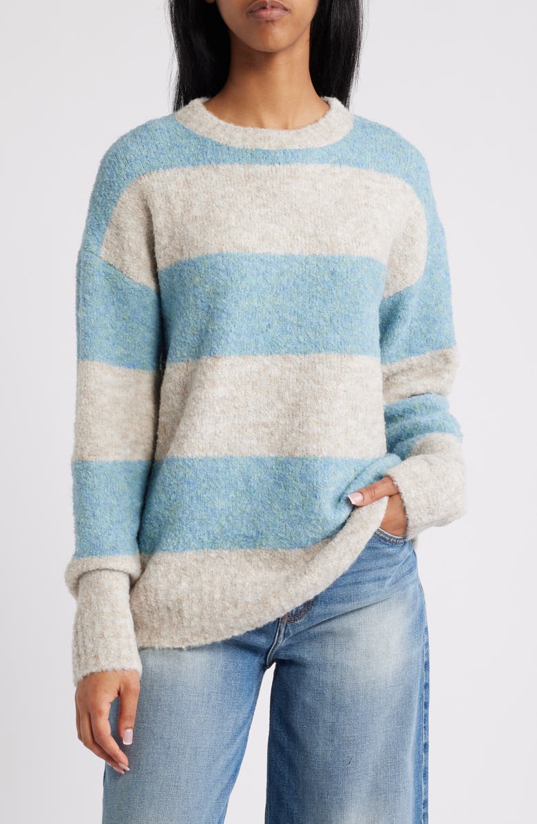 BDG Urban Outfitters Stripe Bouclé Sweater, Main, color, 