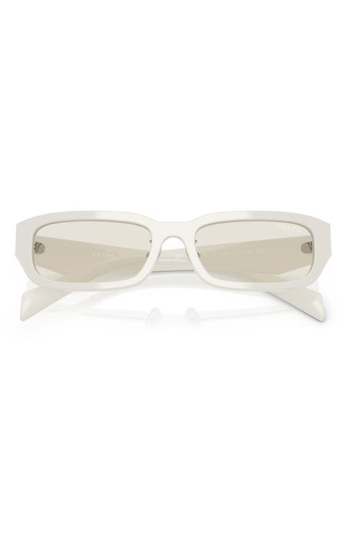 Prada 55mm Rectangular Sunglasses In Dust