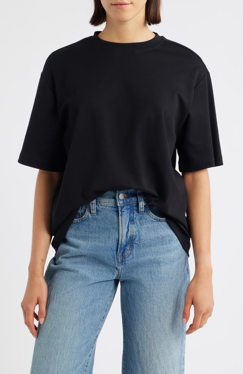 Mavi Jeans Cotton Crewneck T-Shirt, Main, color, Black