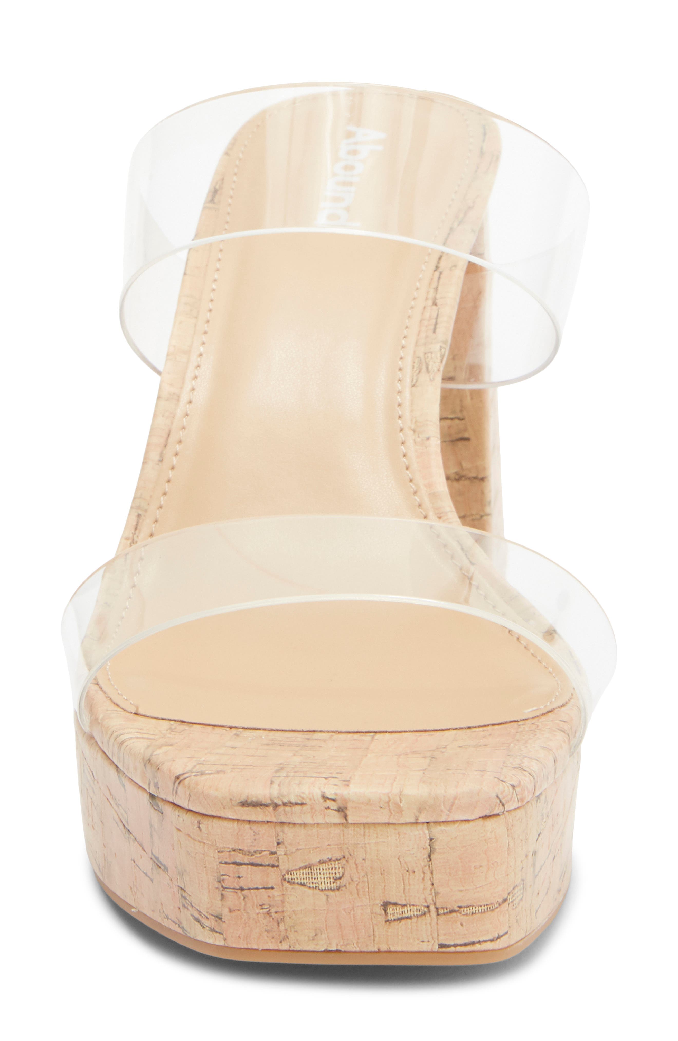 Baylie Platform Block Heel Sandal, Alternate, color, CLEAR