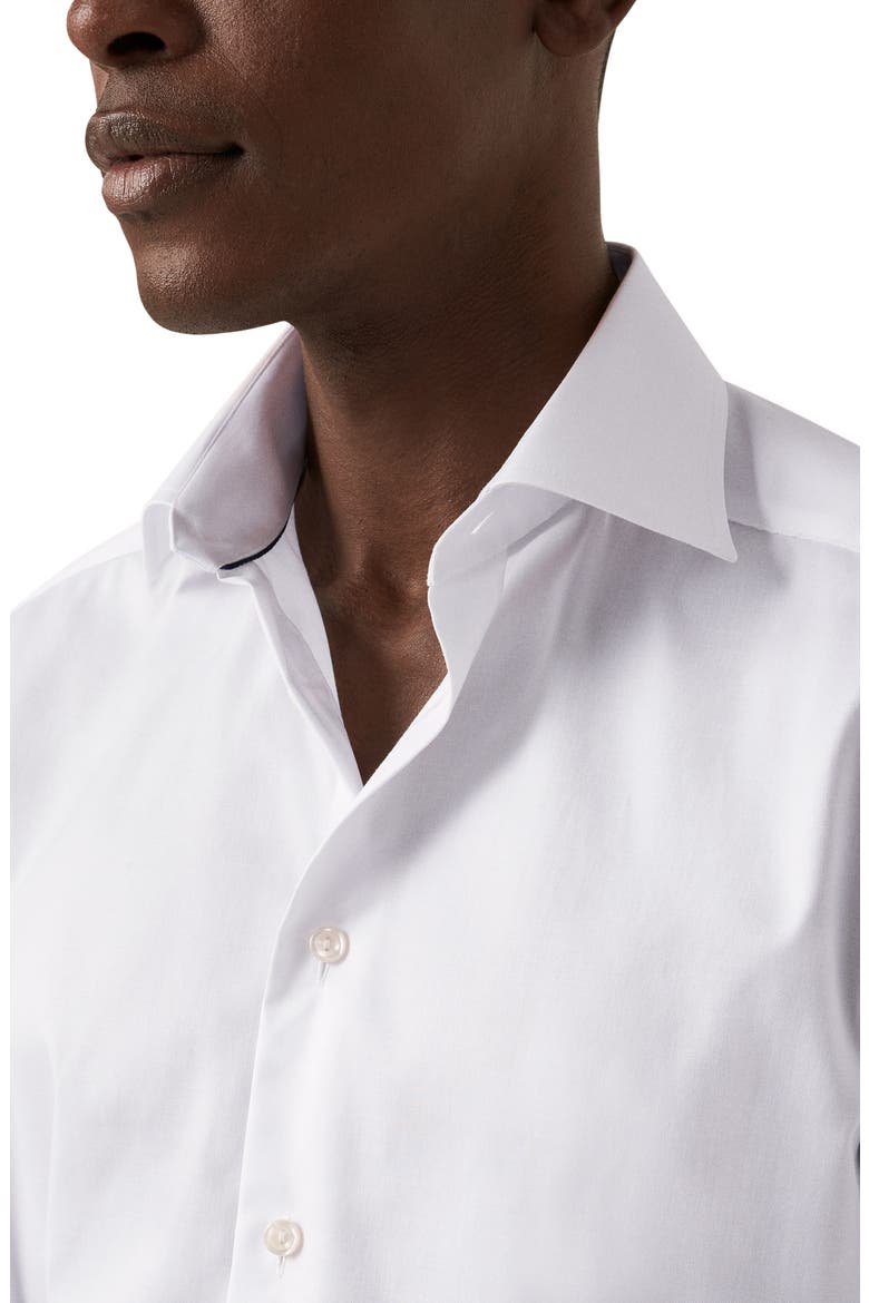 Super Slim Fit Cotton Dress Shirt, Alternate, color, WHITE