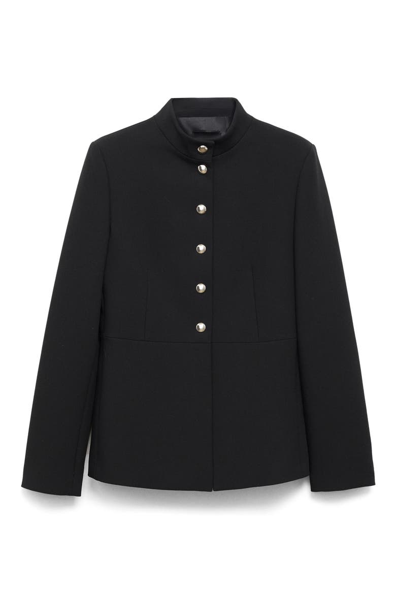 Peplum Jacket, Alternate, color, BLACK