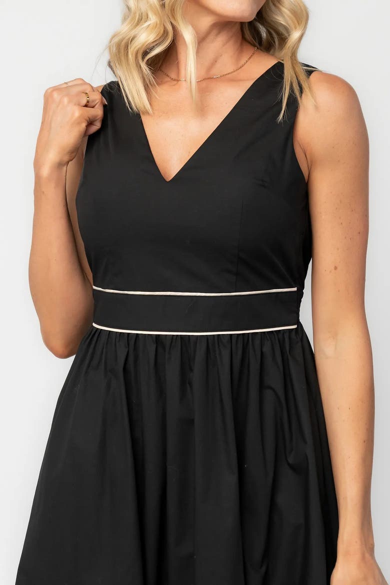 Oxford Midi Dress, Alternate, color, Black