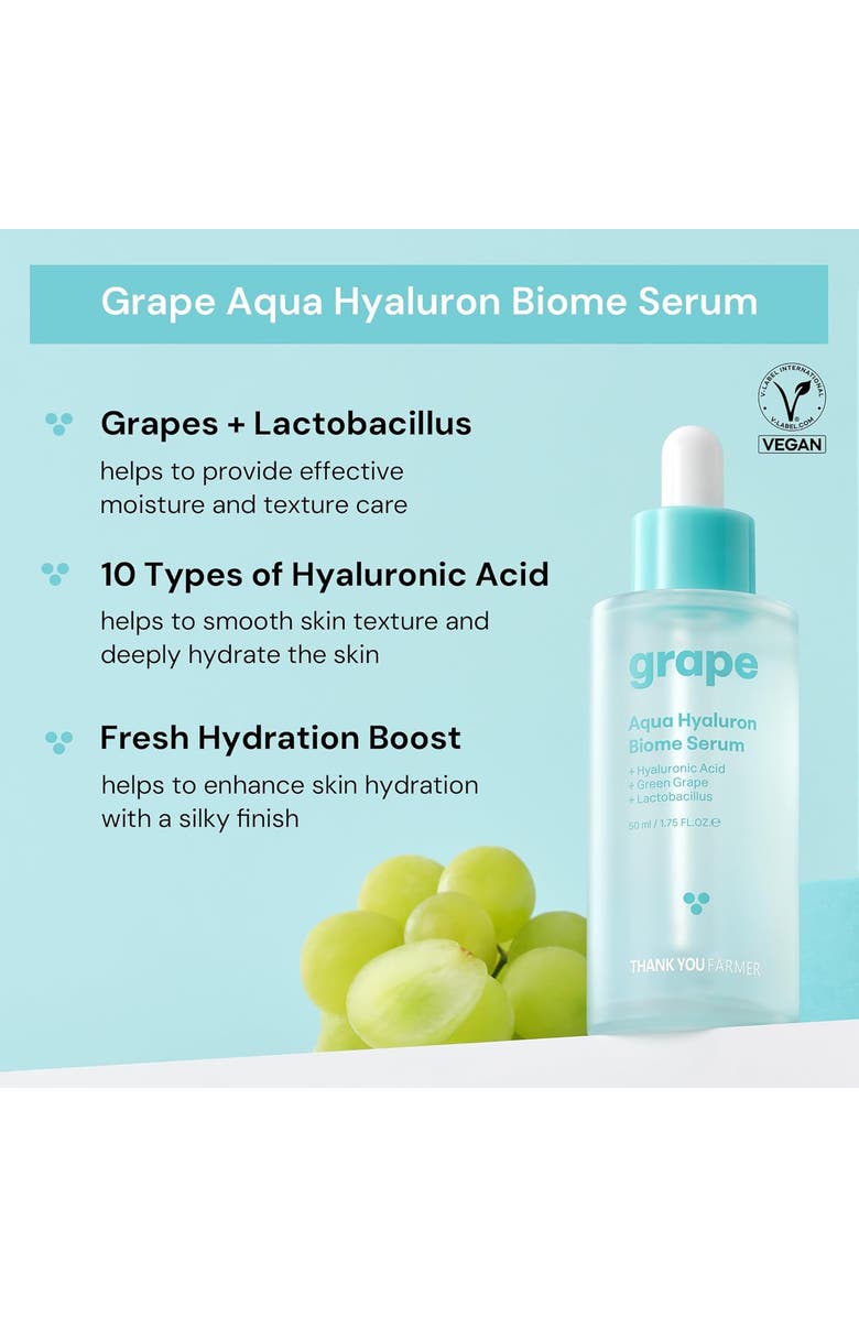 THANK YOU FARMER Grape Aqua Hyaluron Biome Serum, Alternate, color, NO COLOR