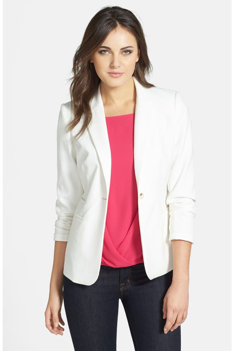 One Button Blazer, Main, color, NEW IVORY