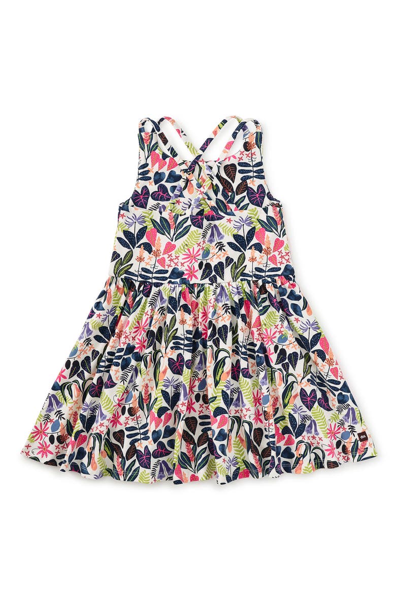 Strappy Back Skirted Dress, Alternate, color, Amazon Rainforest Floral