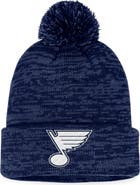 FANATICS Men's Fanatics Branded Navy St. Louis Blues Fundamental Cuffed Knit Hat with Pom
