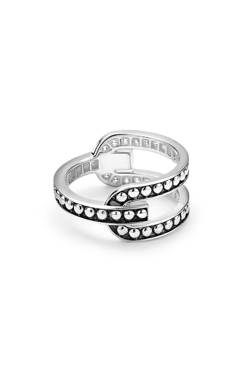 LAGOS Caviar Spark Linear Diamond Ring, Alternate, color, Silver