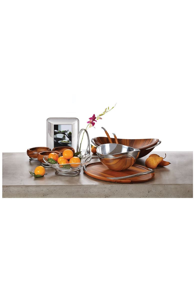 'Braid' Chip & Dip Server, Alternate, color, BROWN