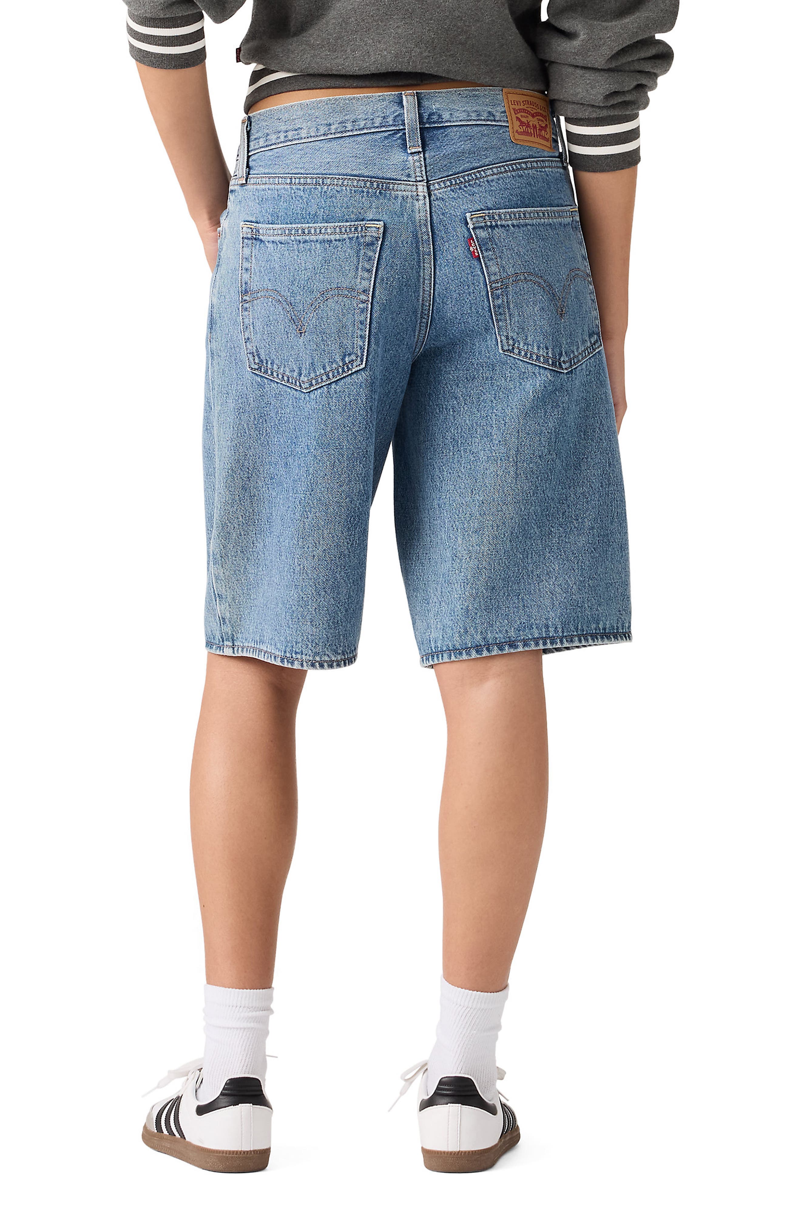 Middy Knee Length Denim Shorts - image 2