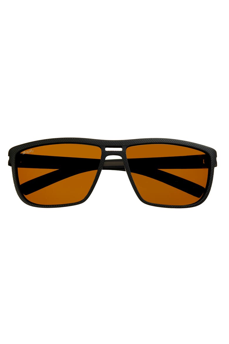 Barrett Polarized Sunglasses, Alternate, color, Black/Brown