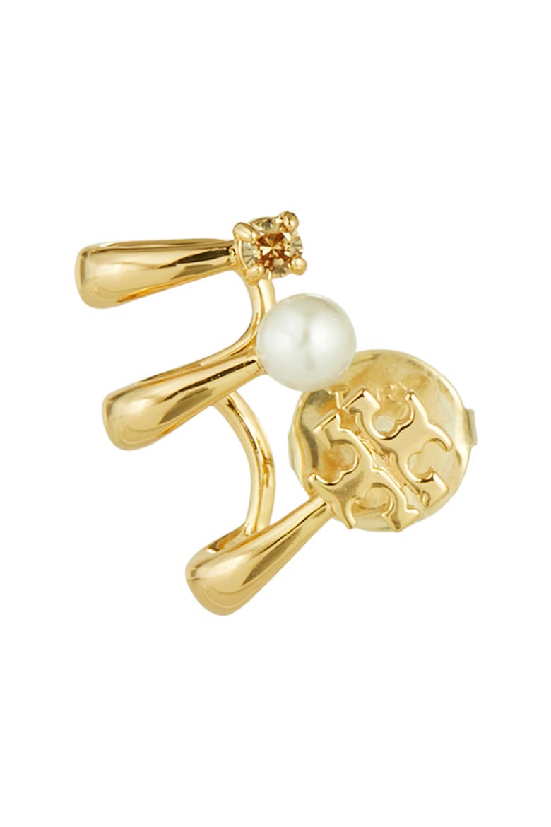 Kira Imitation Pearl Ear Crawlers, Alternate, color, TORY GOLD / CRYSTAL / CREAM