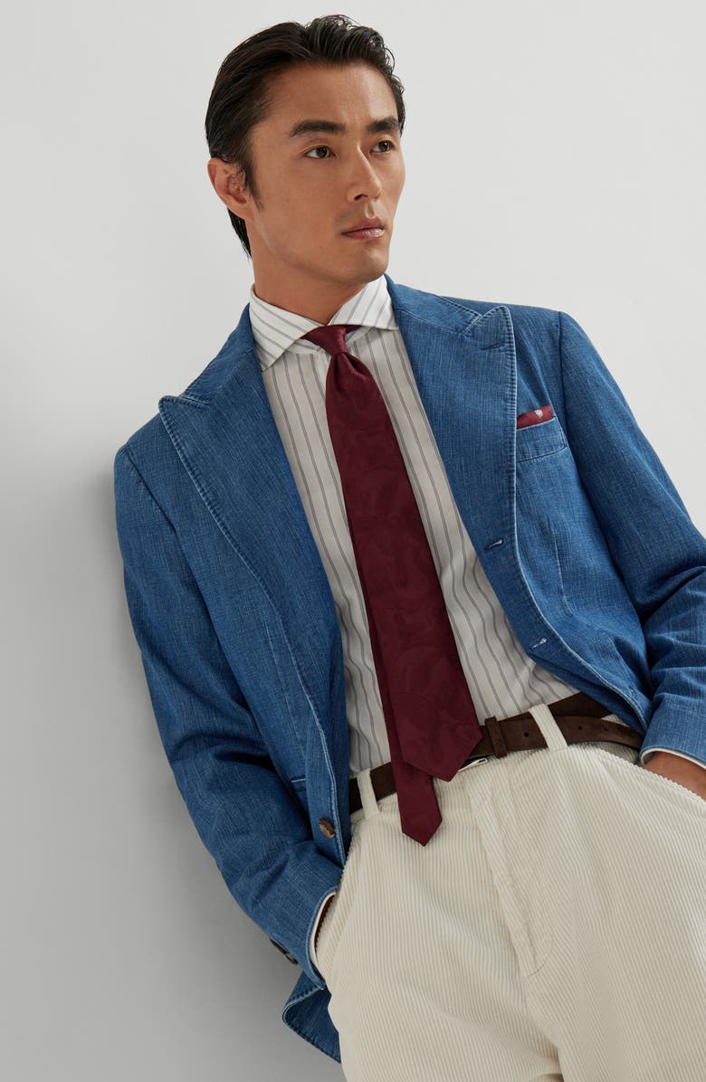 Brunello Cucinelli Denim blazer, Alternate, color, Medium Denim