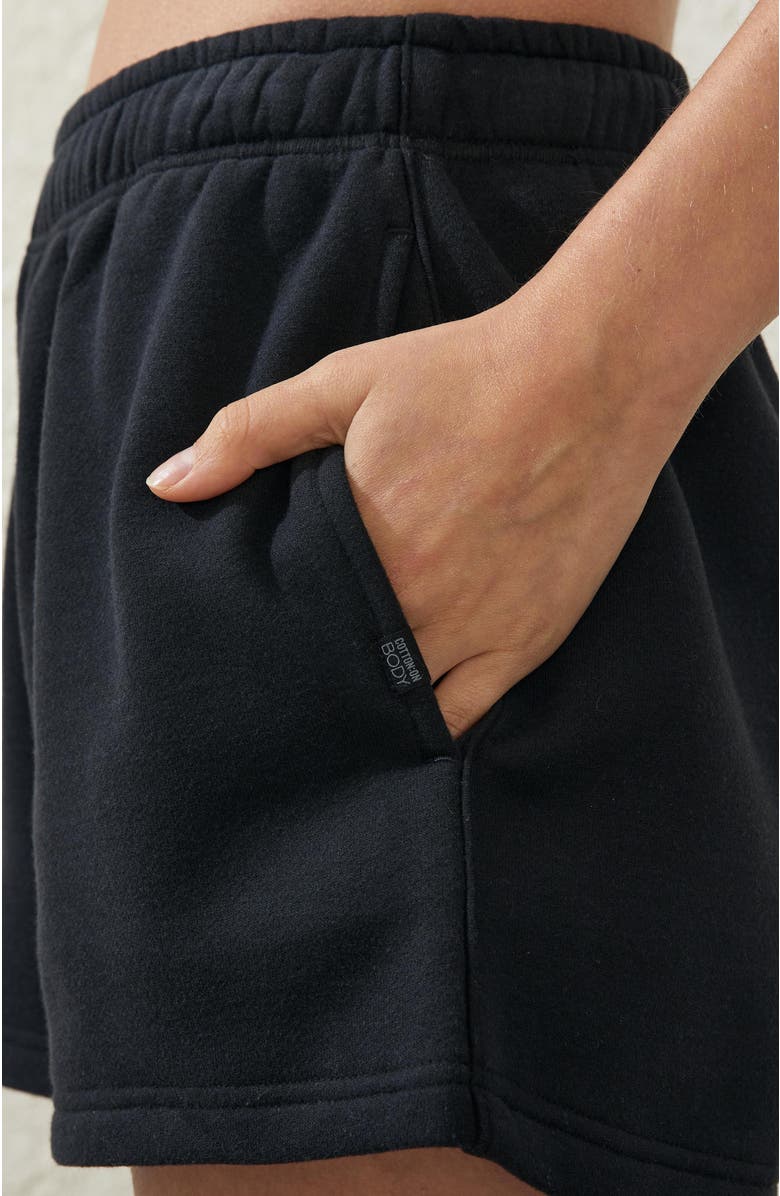COTTON ON BODY Women's Active Plush Essential Gym Short, Alternate, color, Black