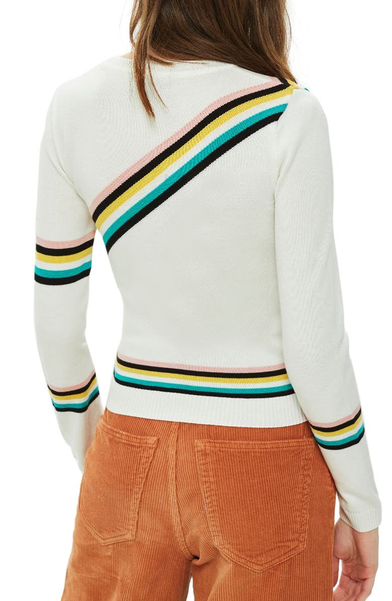Topshop Chevron Fine Gauge Sweater, Alternate, color,