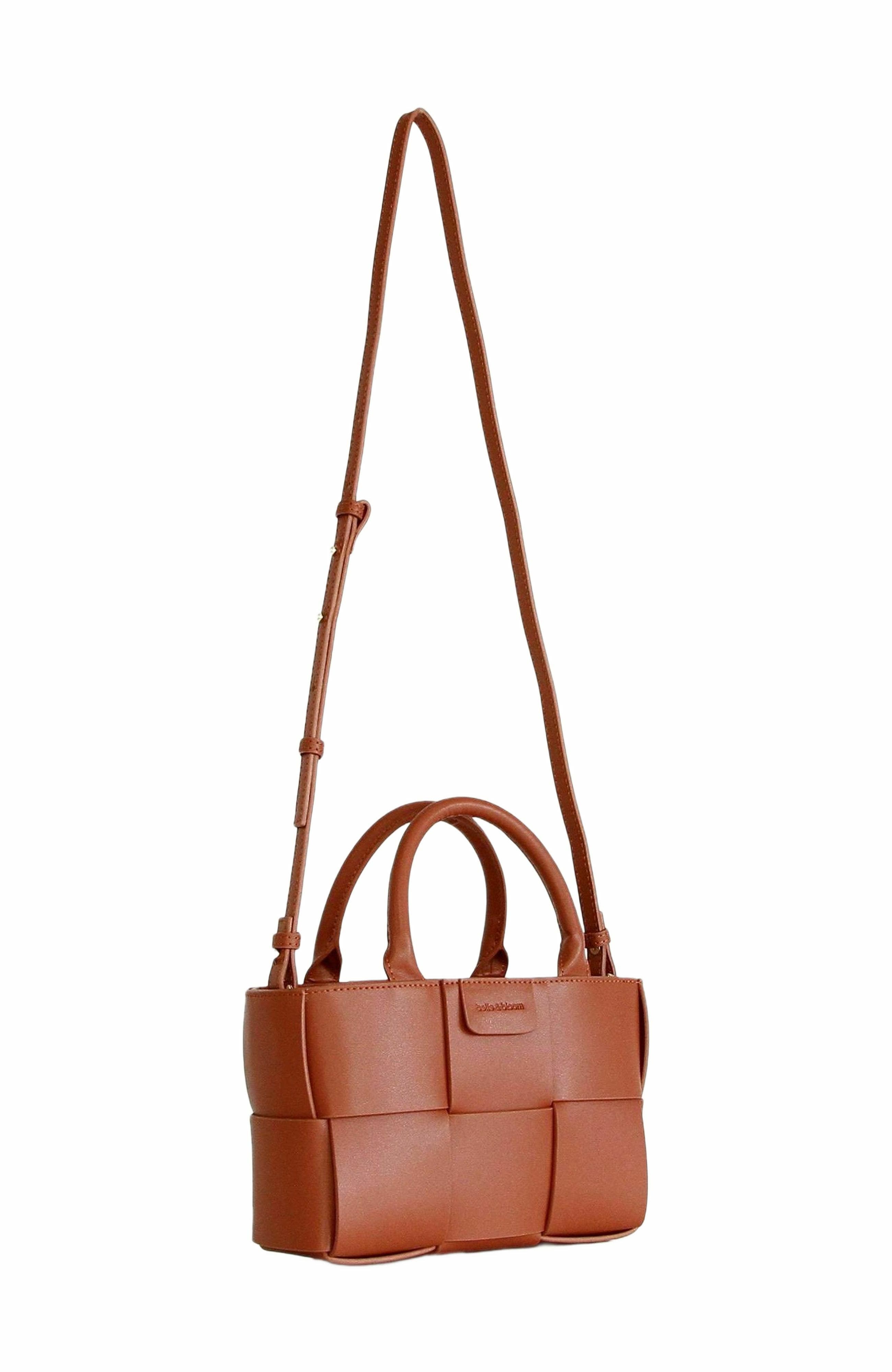 Belle & Bloom Little Love Woven Crossbody Bag, Alternate, color, Camel