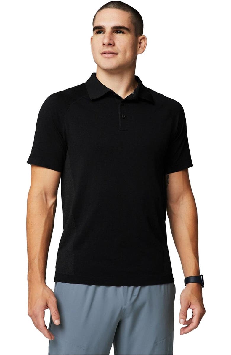 Fabletics Men's The Training Day Polo, Main, color, Black
