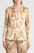L'AGENCE Colin Paisley Double Breasted Blazer