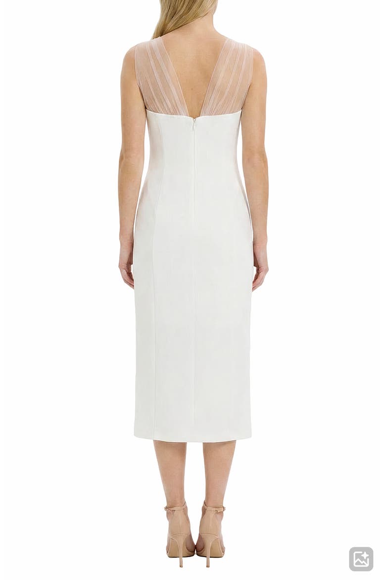 Deep V-Neck Sleeveless Cocktail Dress, Alternate, color, IVORY 112