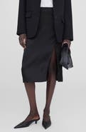 ANINE BING Jolin Silk Midi Skirt
