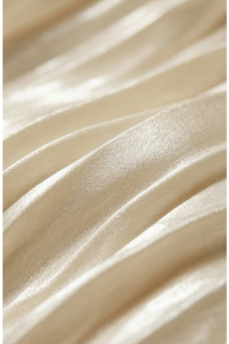 High Neck Cold Shoulder Satin Blouse, Alternate, color, Ivory