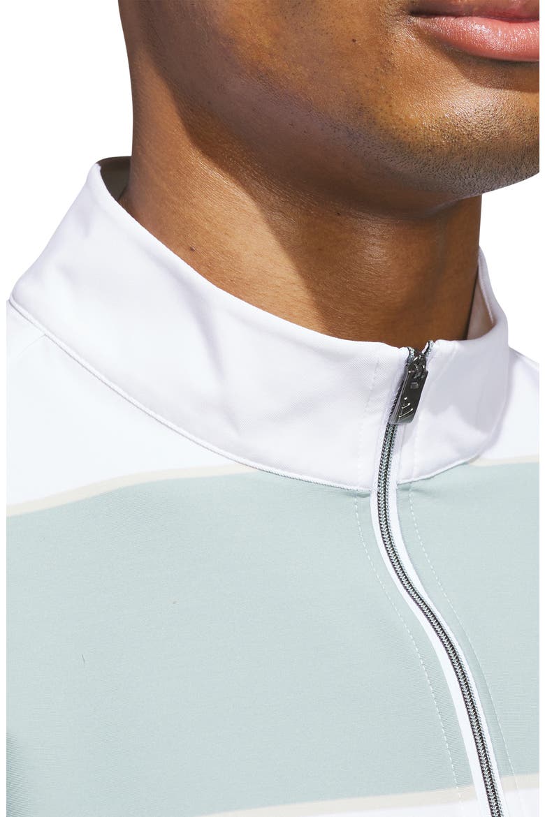 Ultimate Rugby Quarter Zip Pullover, Alternate, color, WONDER SAGE/ WHITE