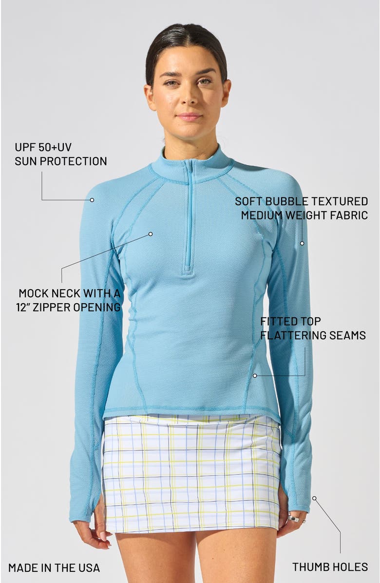 Bobbe Active Grace 1/2-Zip Long Sleeve Top, Alternate, color, Tan