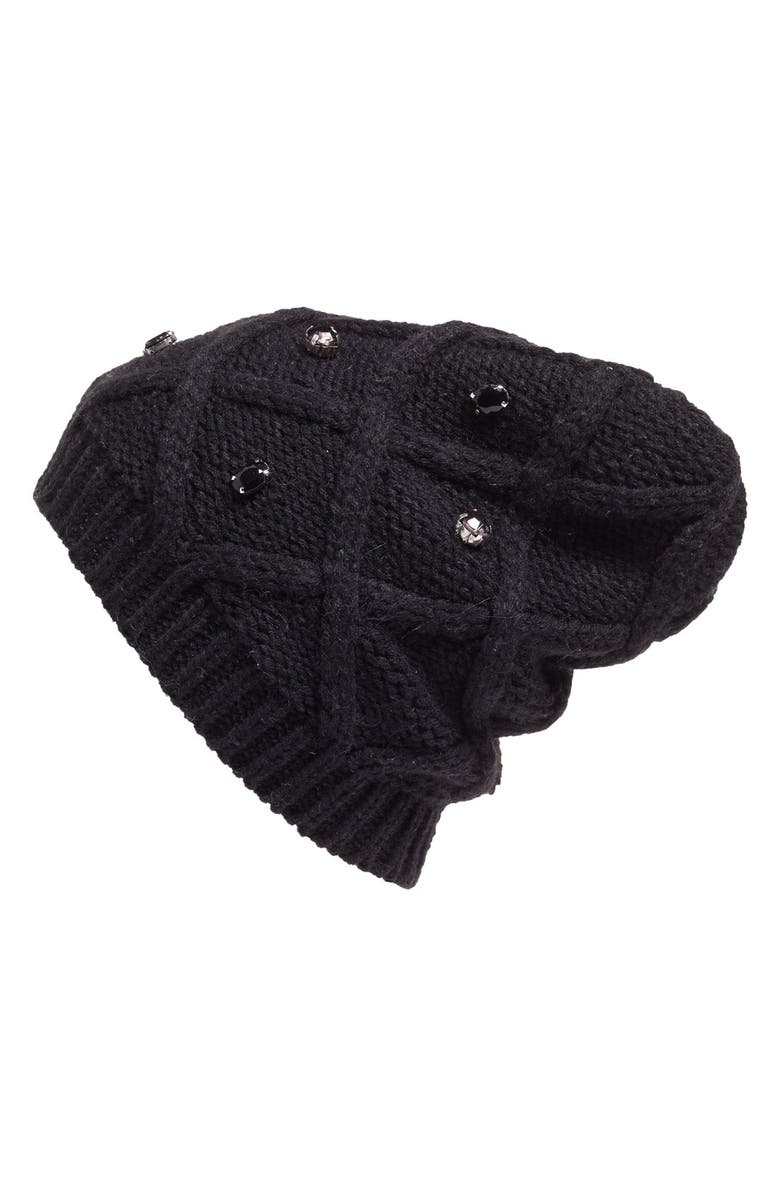 Halogen<sup>®</sup> Embellished Knit Beanie, Main, color,