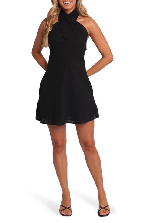 Betsy Cotton Halter Minidress