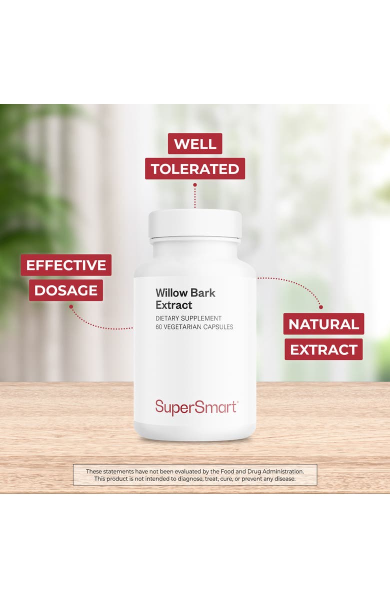 SuperSmart Willow Bark Extract 530mg, Alternate, color, NO COLOR