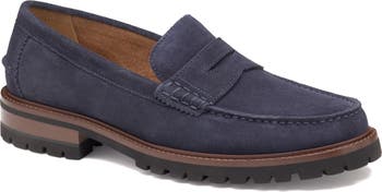 Johnston & Murphy Dark Blue Collier Penny Loafers Johnston & Murphy Men main image 4