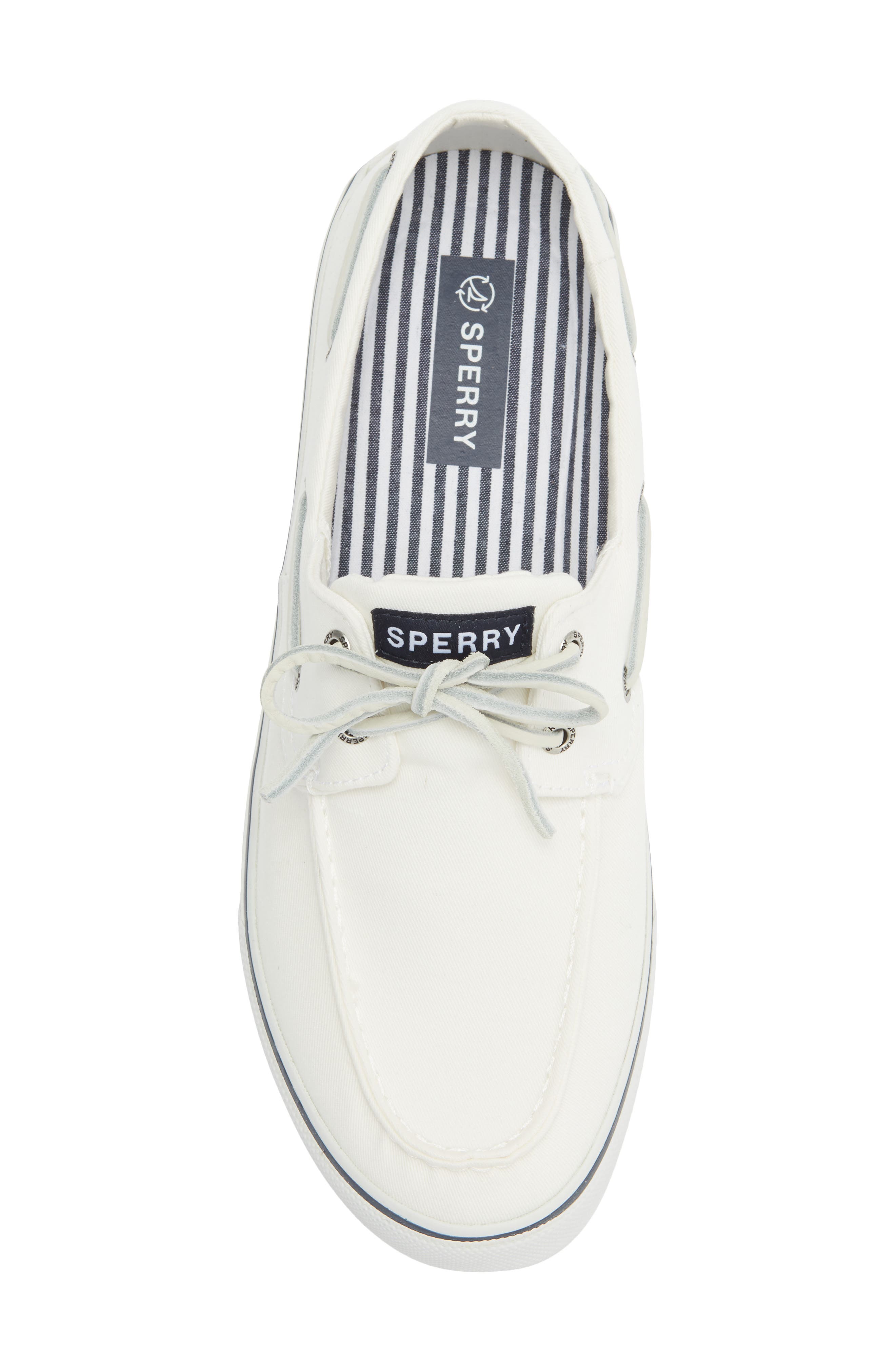Sperry Bahama II SeaCycled<sup>™</sup> Baja Boat Shoe, Alternate, color, White