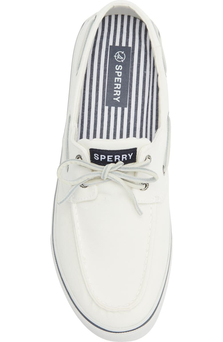 Sperry Bahama II SeaCycled<sup>™</sup> Baja Boat Shoe, Alternate, color, White
