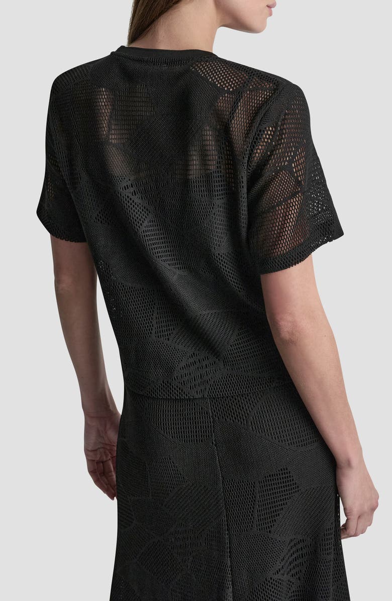 DKNY Croton Lace Top, Alternate, color, Black