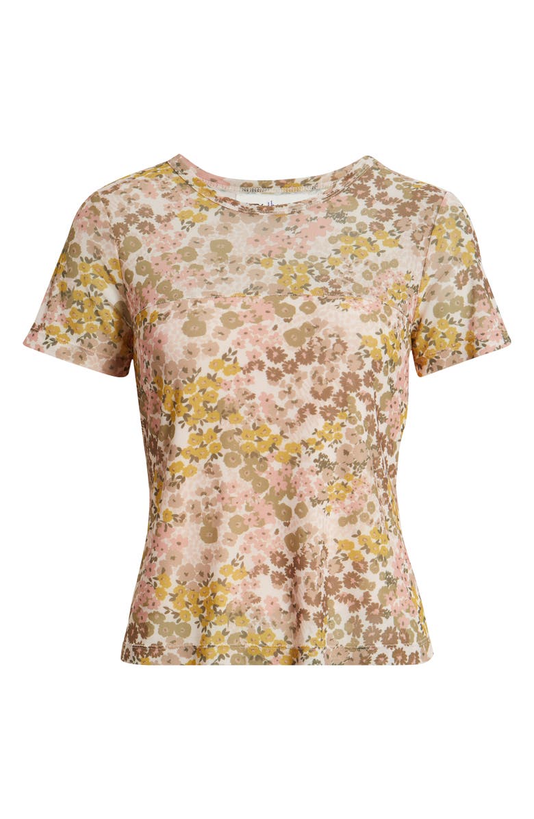 CITY BLUES Floral Crewneck T-Shirt, Alternate, color, Dijon/ Conch