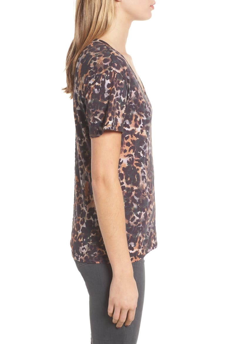 Henson Animal Print Stretch Cotton Tee, Alternate, color, UNTAMED CAMO DARK IVY