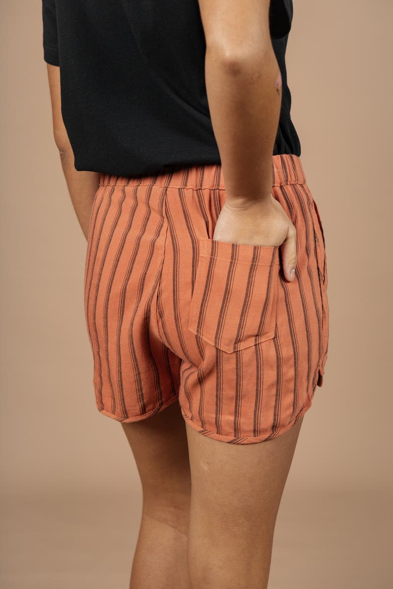 Luca Track Short, Alternate, color, Rust Stripe