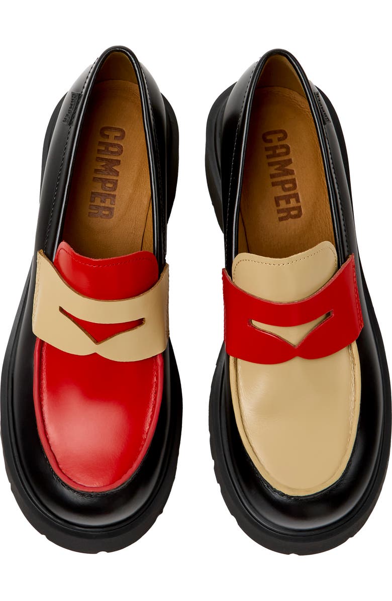 Camper Milah Mismatched Penny Loafers, Alternate, color,