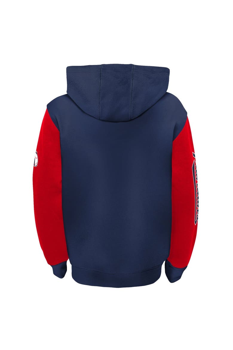 Youth Fanatics Branded Navy/Red Cleveland Guardians Postcard Full-Zip Hoodie Jacket, Alternate, color, Navy