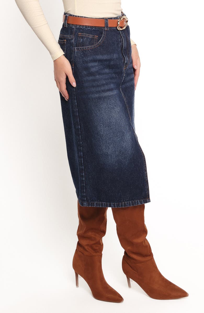Petal & Pup Starcie Denim Midi Skirt, Alternate, color, Medium Denim