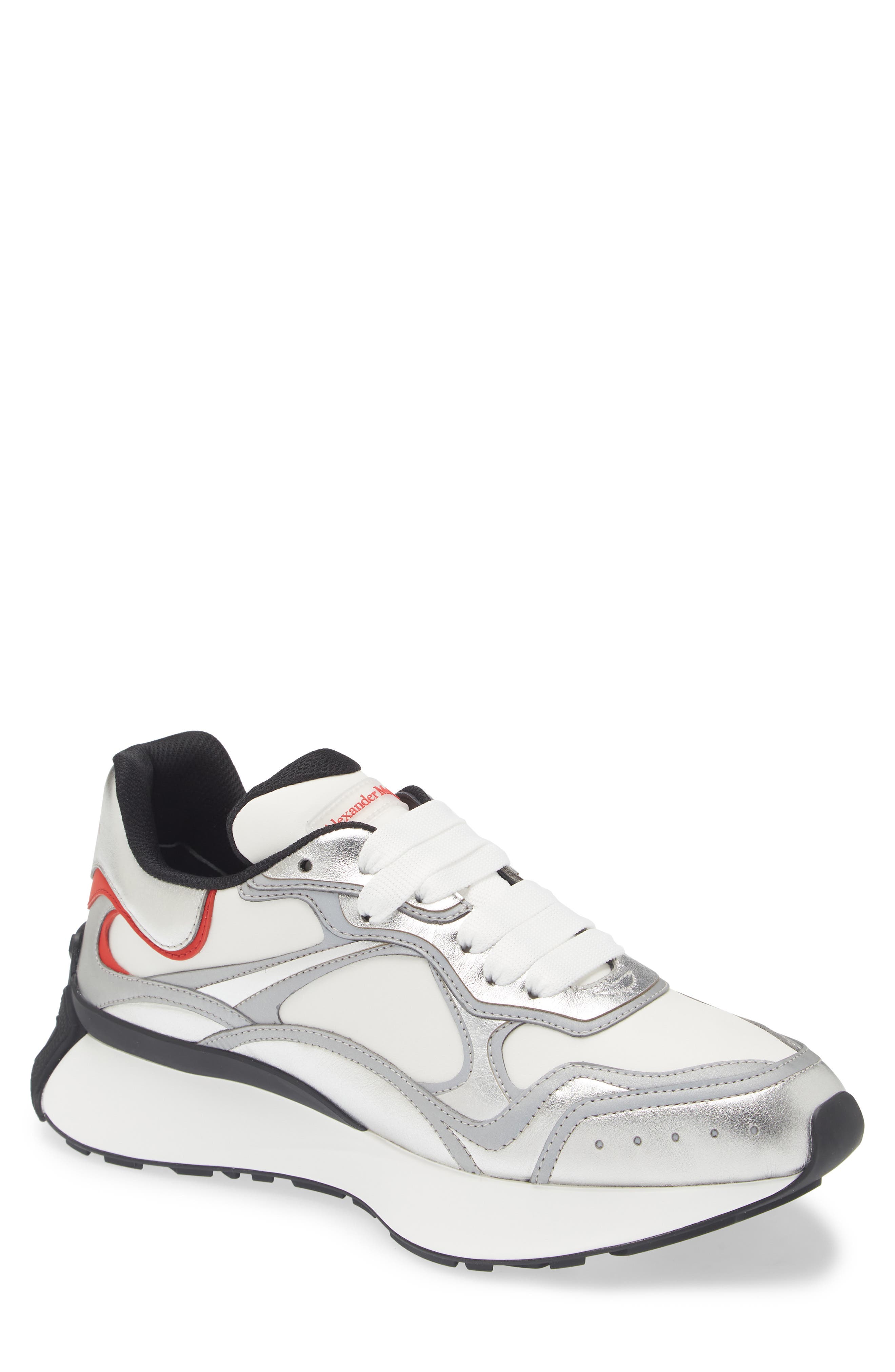 Sprint Runner Sneaker, Main, color, SILVER/ WHITE/ BLACK