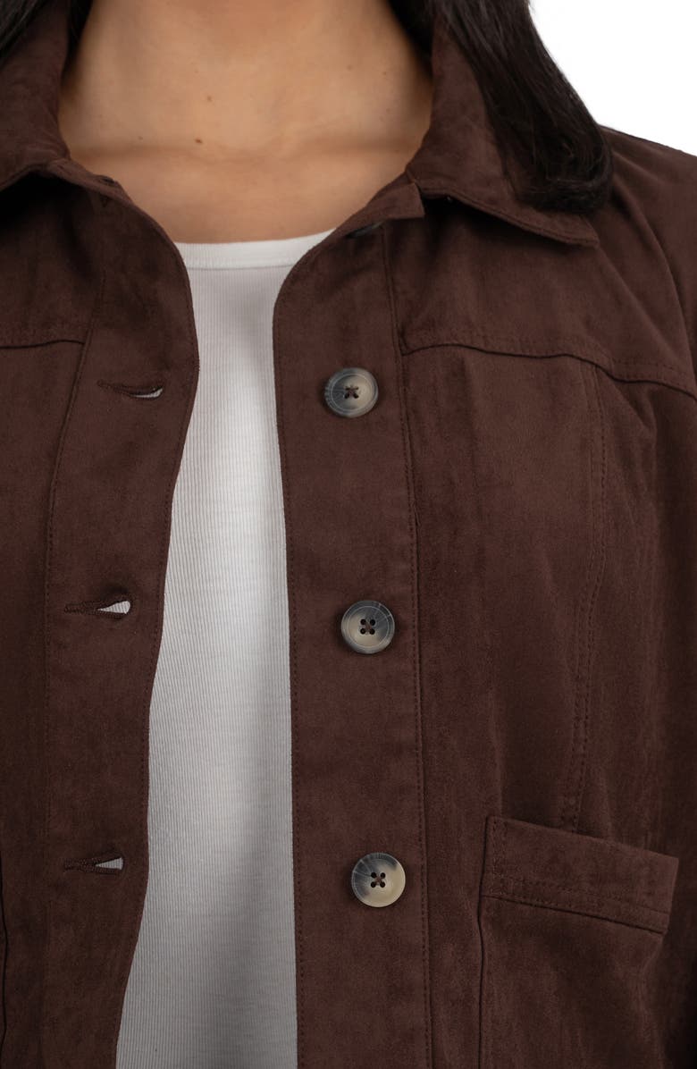 KUT from the Kloth Maddie Faux Suede Trucker Jacket, Alternate, color, 