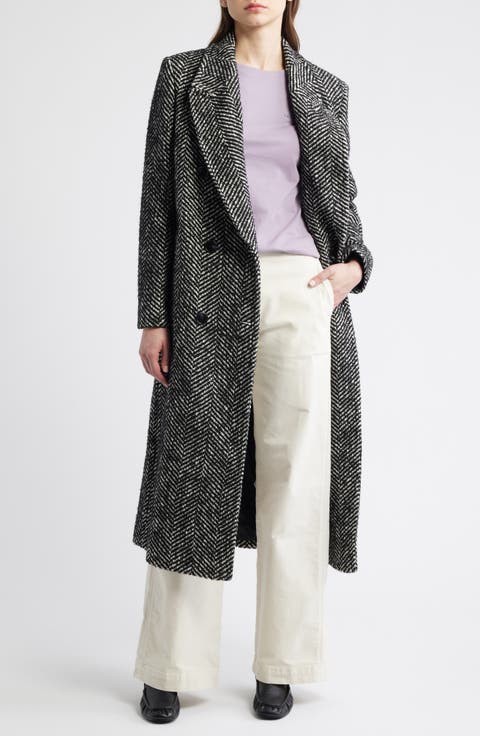 Covalli Longline Herringbone Coat